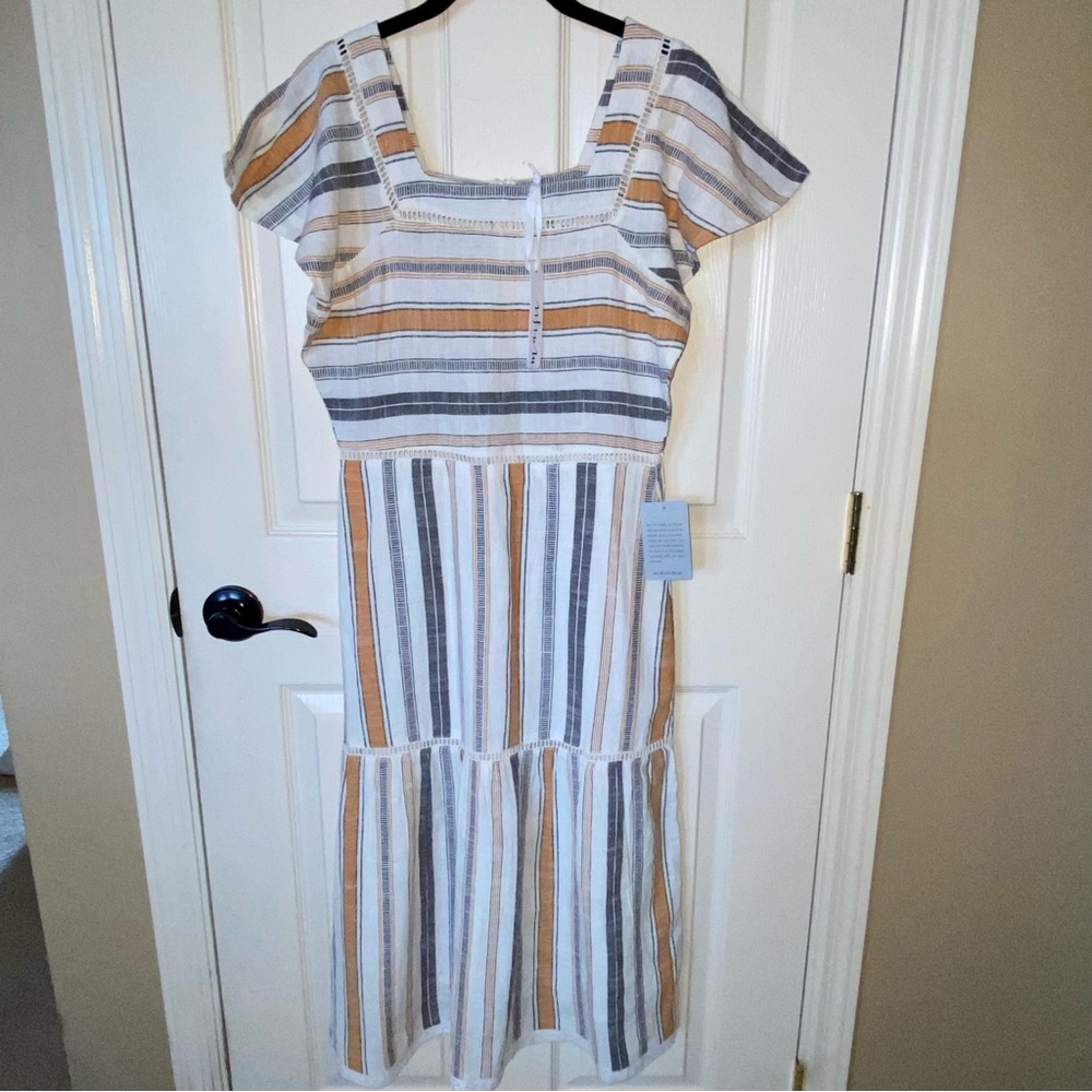 Maisie Linen Striped Dress - NEW✨